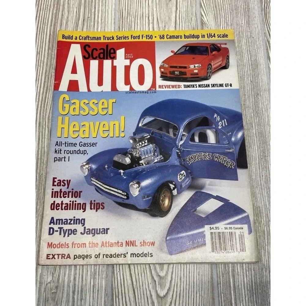Scale Auto Magazine April 2003 Model Car Enthusiast D Type Jaguar Nissan Skyline
